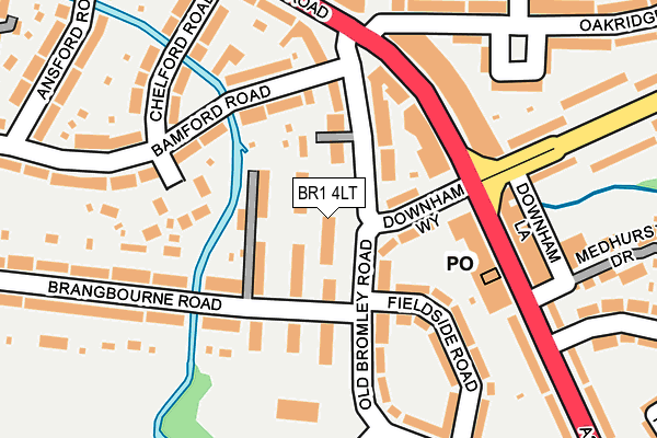 BR1 4LT map - OS OpenMap – Local (Ordnance Survey)