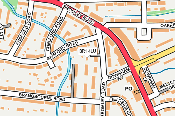 BR1 4LU map - OS OpenMap – Local (Ordnance Survey)