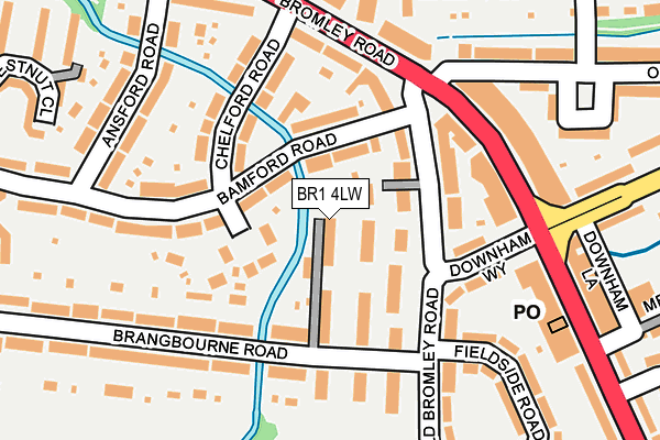 BR1 4LW map - OS OpenMap – Local (Ordnance Survey)