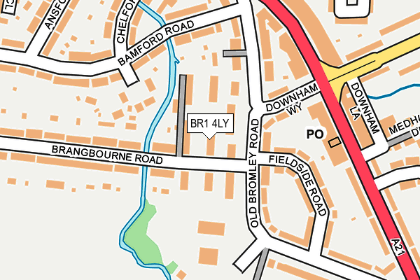 BR1 4LY map - OS OpenMap – Local (Ordnance Survey)