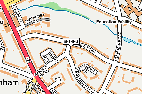 BR1 4NG map - OS OpenMap – Local (Ordnance Survey)