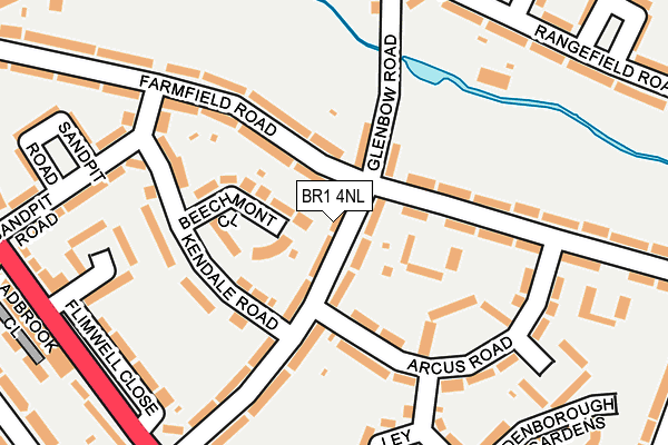 BR1 4NL map - OS OpenMap – Local (Ordnance Survey)