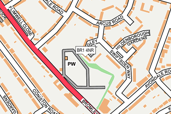 BR1 4NR map - OS OpenMap – Local (Ordnance Survey)