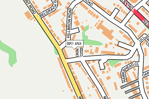 BR1 4NX map - OS OpenMap – Local (Ordnance Survey)
