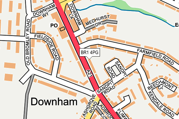 BR1 4PG map - OS OpenMap – Local (Ordnance Survey)