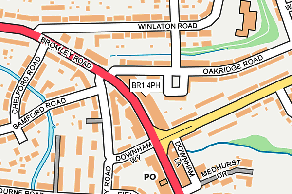 BR1 4PH map - OS OpenMap – Local (Ordnance Survey)