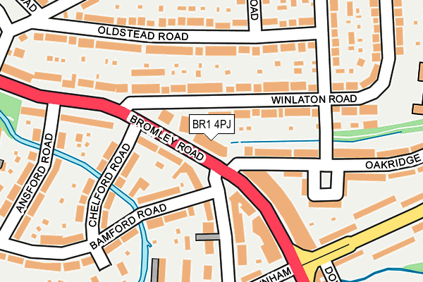 BR1 4PJ map - OS OpenMap – Local (Ordnance Survey)