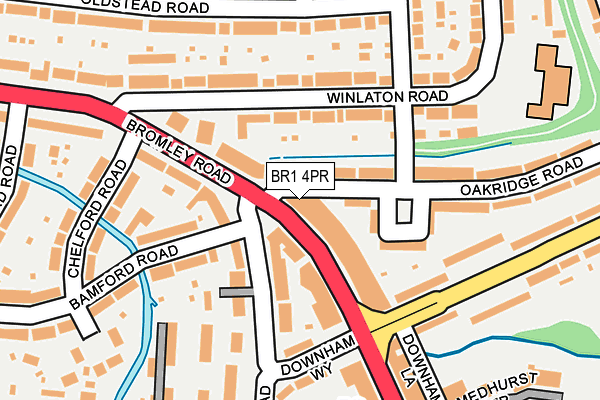 BR1 4PR map - OS OpenMap – Local (Ordnance Survey)