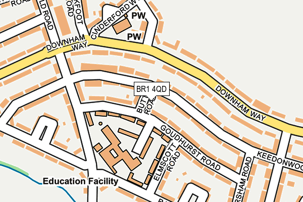 BR1 4QD map - OS OpenMap – Local (Ordnance Survey)