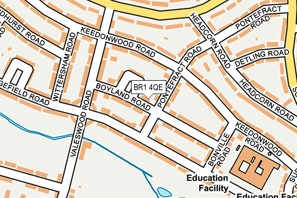 BR1 4QE map - OS OpenMap – Local (Ordnance Survey)