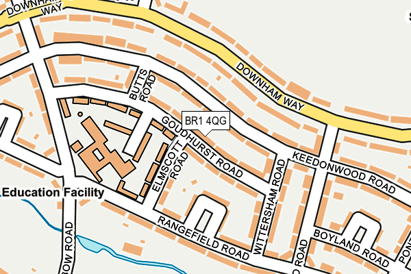 BR1 4QG map - OS OpenMap – Local (Ordnance Survey)
