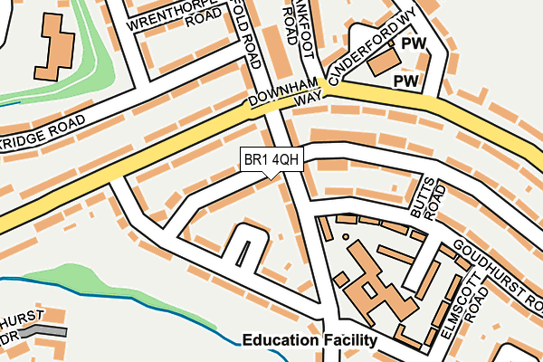 BR1 4QH map - OS OpenMap – Local (Ordnance Survey)