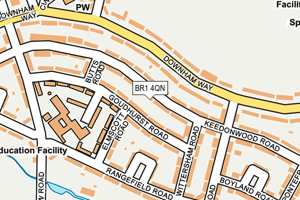 BR1 4QN map - OS OpenMap – Local (Ordnance Survey)
