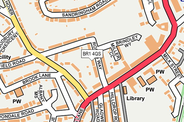 BR1 4QS map - OS OpenMap – Local (Ordnance Survey)