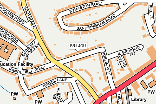 BR1 4QU map - OS OpenMap – Local (Ordnance Survey)