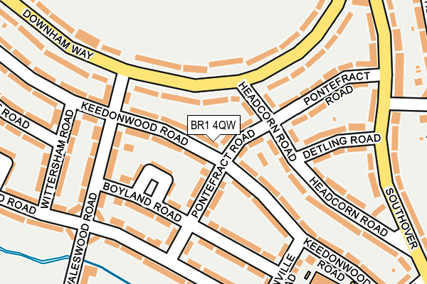 BR1 4QW map - OS OpenMap – Local (Ordnance Survey)