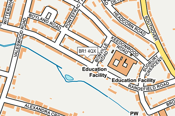 BR1 4QX map - OS OpenMap – Local (Ordnance Survey)