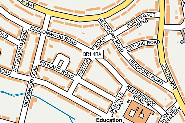 BR1 4RA map - OS OpenMap – Local (Ordnance Survey)