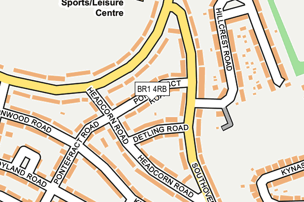 BR1 4RB map - OS OpenMap – Local (Ordnance Survey)