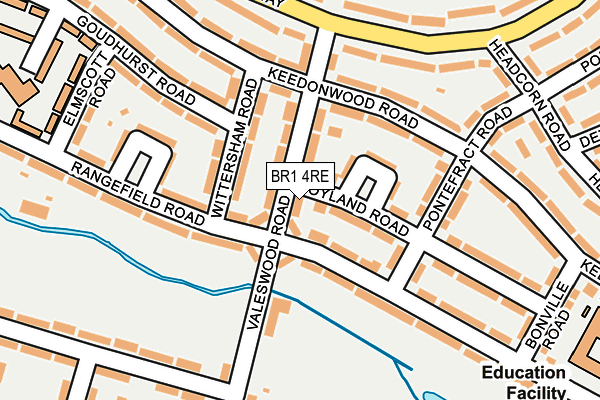 BR1 4RE map - OS OpenMap – Local (Ordnance Survey)