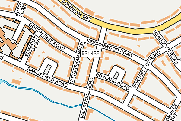 BR1 4RF map - OS OpenMap – Local (Ordnance Survey)