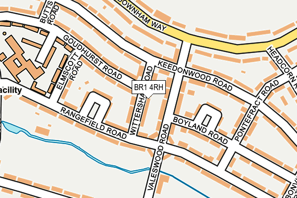 BR1 4RH map - OS OpenMap – Local (Ordnance Survey)