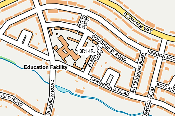 BR1 4RJ map - OS OpenMap – Local (Ordnance Survey)