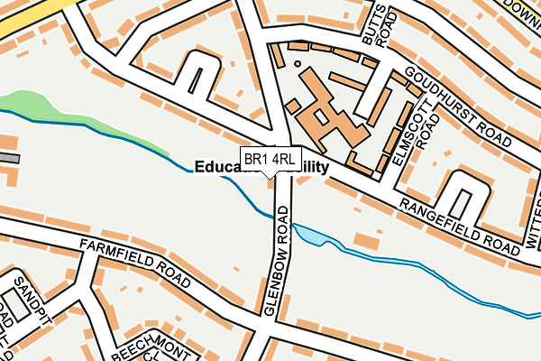 BR1 4RL map - OS OpenMap – Local (Ordnance Survey)