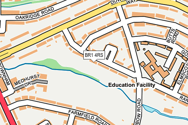 BR1 4RS map - OS OpenMap – Local (Ordnance Survey)