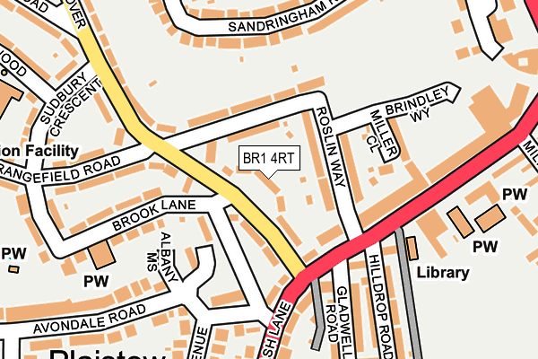 BR1 4RT map - OS OpenMap – Local (Ordnance Survey)