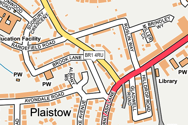 BR1 4RU map - OS OpenMap – Local (Ordnance Survey)