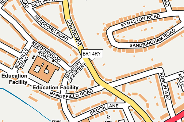 BR1 4RY map - OS OpenMap – Local (Ordnance Survey)