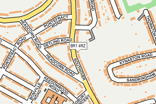 BR1 4RZ map - OS OpenMap – Local (Ordnance Survey)