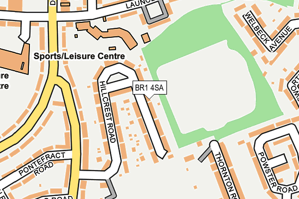 BR1 4SA map - OS OpenMap – Local (Ordnance Survey)