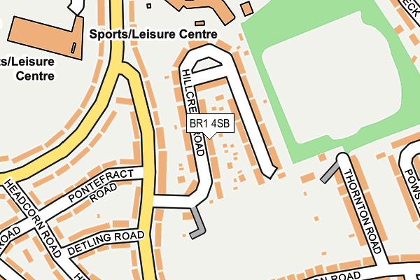 BR1 4SB map - OS OpenMap – Local (Ordnance Survey)