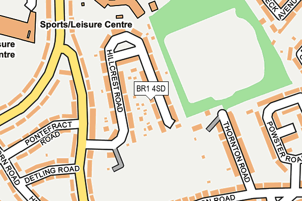 BR1 4SD map - OS OpenMap – Local (Ordnance Survey)