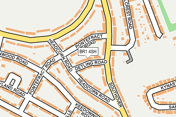 BR1 4SH map - OS OpenMap – Local (Ordnance Survey)
