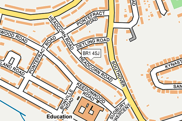 BR1 4SJ map - OS OpenMap – Local (Ordnance Survey)