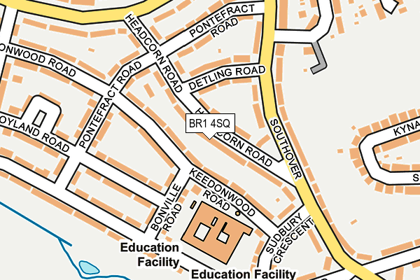 BR1 4SQ map - OS OpenMap – Local (Ordnance Survey)