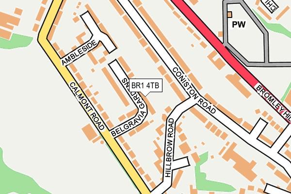 BR1 4TB map - OS OpenMap – Local (Ordnance Survey)