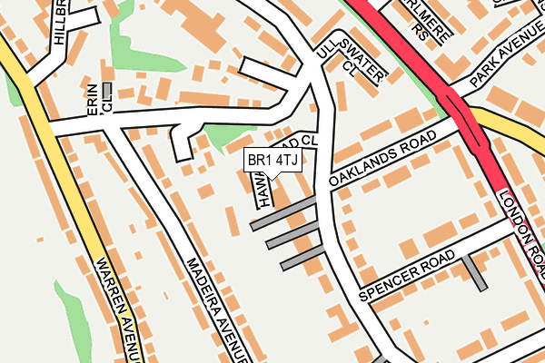 BR1 4TJ map - OS OpenMap – Local (Ordnance Survey)