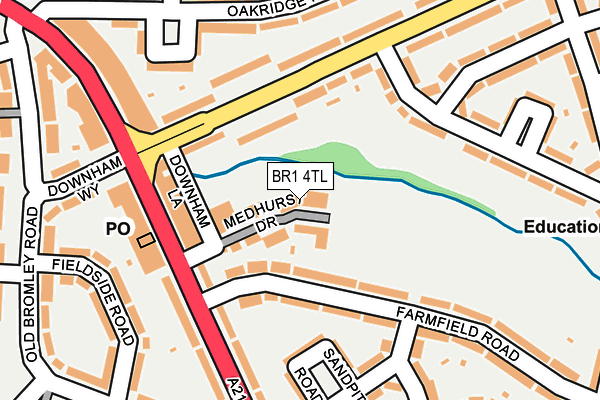BR1 4TL map - OS OpenMap – Local (Ordnance Survey)