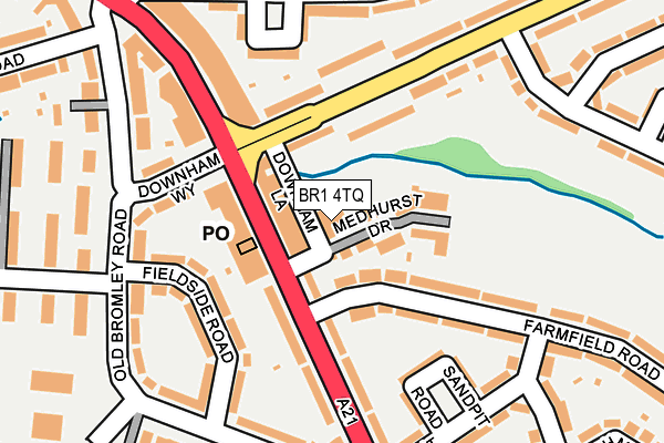 BR1 4TQ map - OS OpenMap – Local (Ordnance Survey)