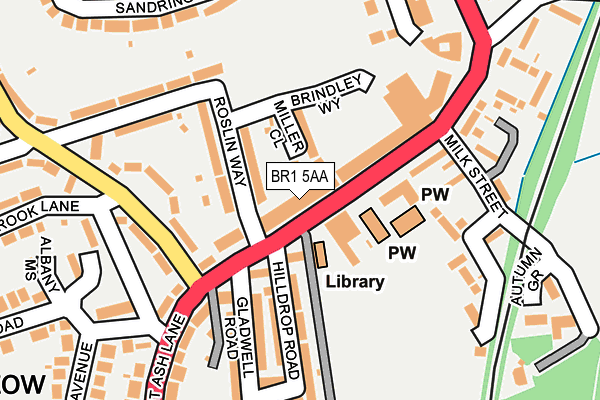 BR1 5AA map - OS OpenMap – Local (Ordnance Survey)