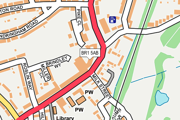 BR1 5AB map - OS OpenMap – Local (Ordnance Survey)