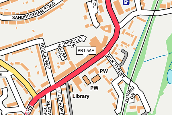 BR1 5AE map - OS OpenMap – Local (Ordnance Survey)