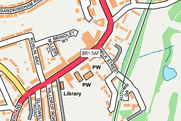 BR1 5AF map - OS OpenMap – Local (Ordnance Survey)