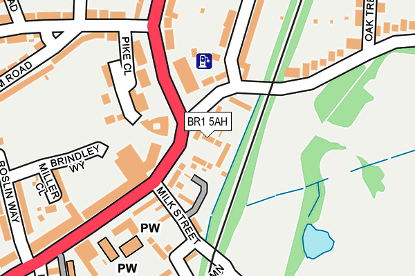BR1 5AH map - OS OpenMap – Local (Ordnance Survey)