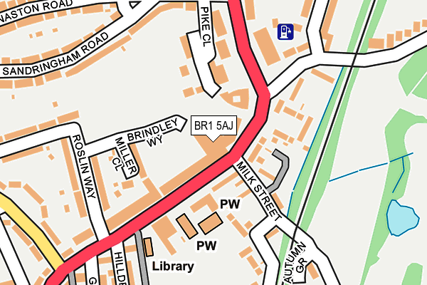 BR1 5AJ map - OS OpenMap – Local (Ordnance Survey)