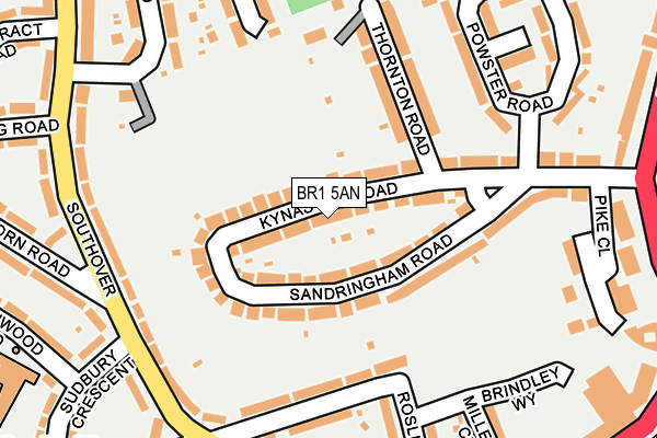 BR1 5AN map - OS OpenMap – Local (Ordnance Survey)